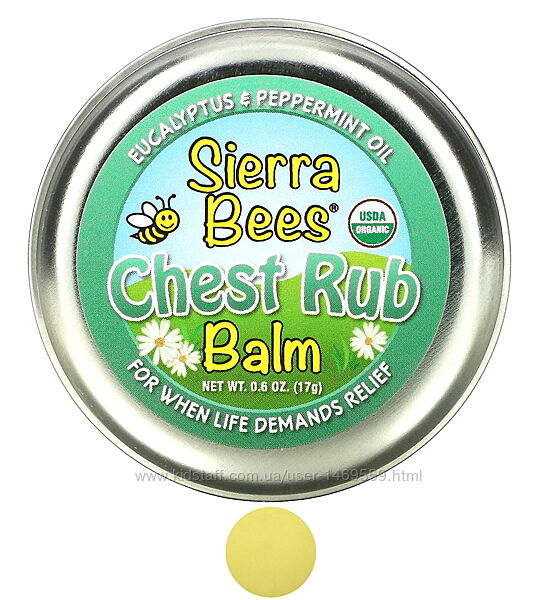 Sierra Bees бальзам для умащування грудей евкаліпт і перцева мята перцева 