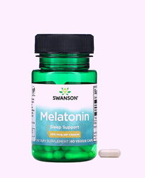 Swanson мелатонін 500 мкг 60 растительных капсул melatonin