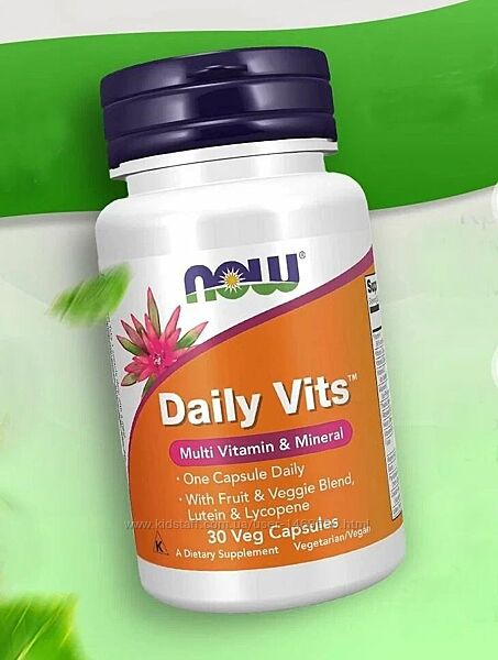 NOW Foods Daily Vits мультивітаміни і мікроелементи 30 рослинних капсул ком
