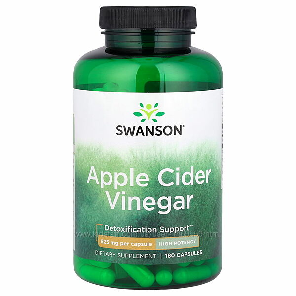 Swanson яблучний оцет висока ефективність 625 мг 180 капсул Apple Cider vin