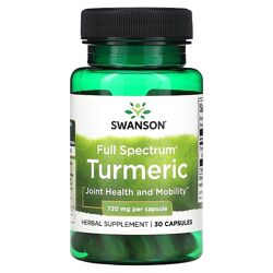 Swanson куркума повного спектру дії 720 мг 30 капсул Full Spectrum Turmeric