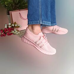 Иззи, стильные розовые мокасины кроссовки сетка