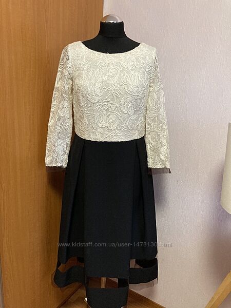 сукня красива чорно-біла Monica Ricci плаття платье М L черно-белое