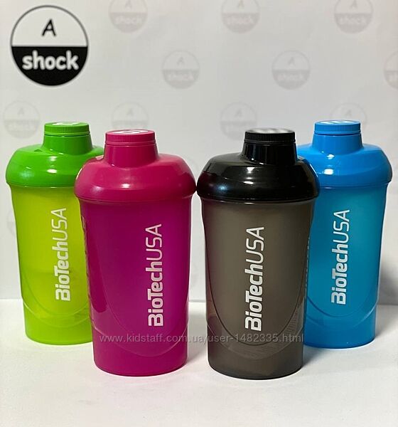 Шейкер Biotech USA Shaker Wave 600 мл. ЧЕРНЫЙ, СИНИЙ, ЗЕЛЕНЫЙ, РОЗОВЫЙ