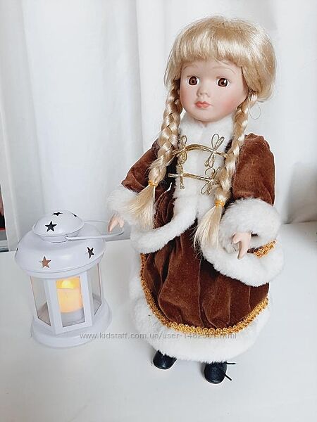 Коллекционная кукла / снегурочка фарфоровая tres jolie poupe новогодняя иг