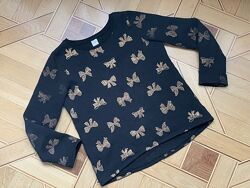 Кофта теплая Carters 10-12 лет в бантики золотые свитер