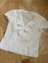 Жіноча біла блуза на короткий рукав TU блузка L-XL белая женская
