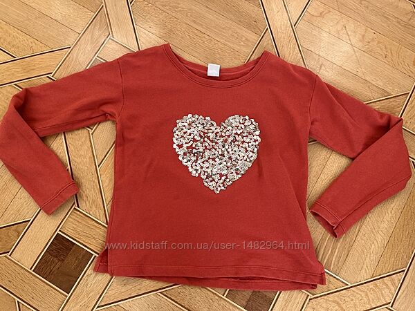 Женская кофта свитер vero moda корал пайетки сердце размер М оранжевая 