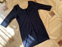 женское платье короткое с вырезом на спине черное XL, H&M