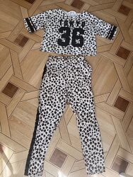 H&M костюм лео tokyo 36 для девочки штаны футболка 12-14 лет, 164 см компле