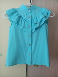 Блузка, блуза, шкільна, школьная 128-134см 