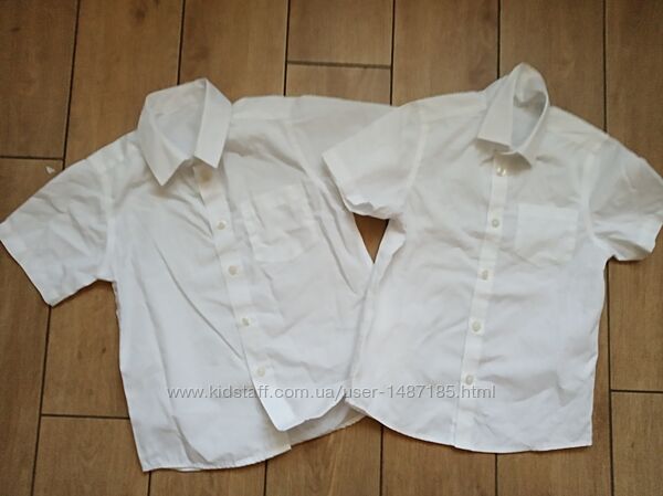 Комплект белоснежных рубашек Tu 6лет, новые, сток