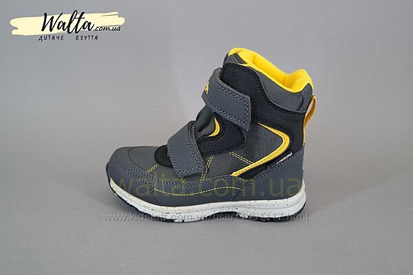 28р B&G Би джи зимние термо ботинки чобітки мальчику серые с желтым 