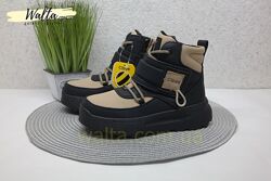 32-37р Clibee Клиби дитячі демі ботінки чобітки в школу чорні з коричневим