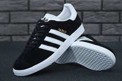 Женские кроссовки Adidas Gazelle. Унисекс. Black White
