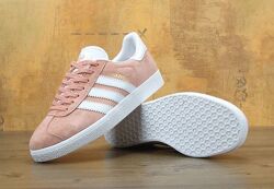 Женские кроссовки Adidas Gazelle. Pink White