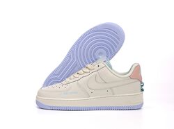 Женские кроссовки Nike Air Force. Beige Blue