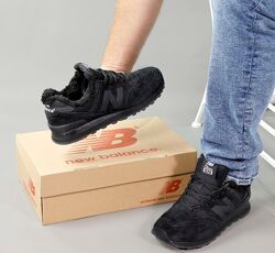 Зимние мужские кроссовки ботинки New Balance 574 Winter. Black