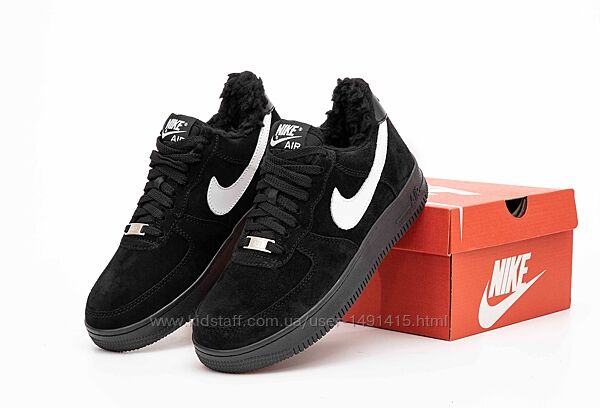 Зимние мужские кроссовки ботинки Nike Air Force Winter. Натуральная замша