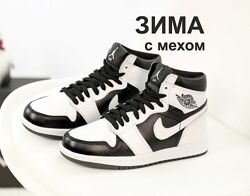 Зимние кроссовки ботинки Nike Jordan 1 Retro. С МЕХОМ. Найк Джордан
