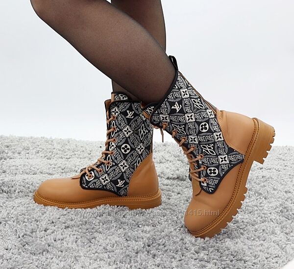 Зимние женские ботинки Louis Vuitton. С МЕХОМ. Натуральная кожа