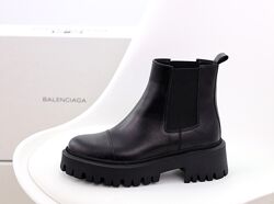 Зимние женские ботинки Balenciaga Boots. Black. Натуральная кожа.