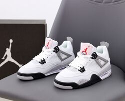 Мужские кроссовки Nike Air Jordan 4 Retro. White. УНИСЕКС. Найк Джордан