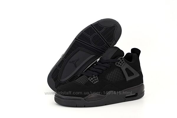 Женские кроссовки Nike Air Jordan 4 Retro. УНИСЕКС. Black. Найк Джордан.