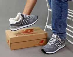 Зимние мужские кроссовки ботинки New Balance 574 Winter. Grey