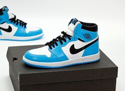 Женские кроссовки Nike Air Jordan 1 Retro. Blue. УНИСЕКС. Найк Джордан