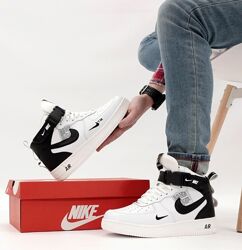 Зимние мужские кроссовки ботинки Nike Air Force Hi 1 TM. УНИСЕКС. White