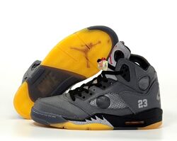 Мужские кроссовки Nike Air Jordan 5 Retro. Grey. Найк Джордан.