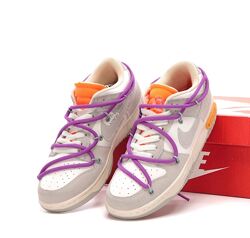 Женские кроссовки Nike SB Dunk x Off White. Grey.