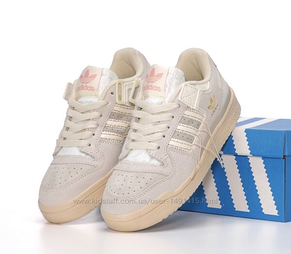 Женские кроссовки Adidas Forum 84. Grey Beige