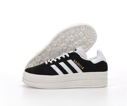 Женские кроссовки Adidas Gazelle Bold. Black