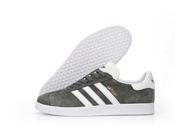 Женские кроссовки Adidas Gazelle. Grey White. Унисекс