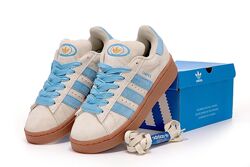 Женские кроссовки Adidas Campus. Beige Blue