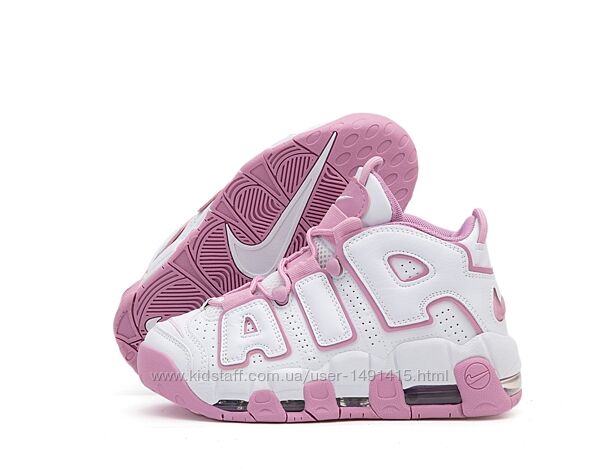 Женские кроссовки Nike Air More Uptempo. White Pink. 