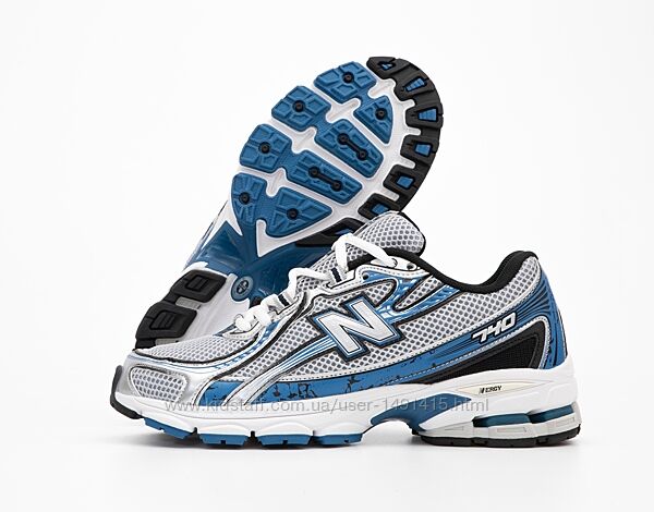Мужские кроссовки New Balance 740. White Blue. Нью Беленс.