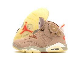 Мужские кроссовки Nike Air Jordan 6 Retro Travis Scott. Найк Джордан.
