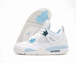 Женские кроссовки Nike Air Jordan 4 Retro. White. Найк Джордан.