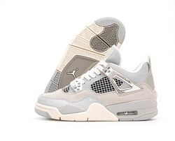 Женские кроссовки Nike Air Jordan 4 Retro. Grey. Найк Джордан.