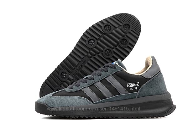 Мужские кроссовки Adidas SL 72. Grey Black