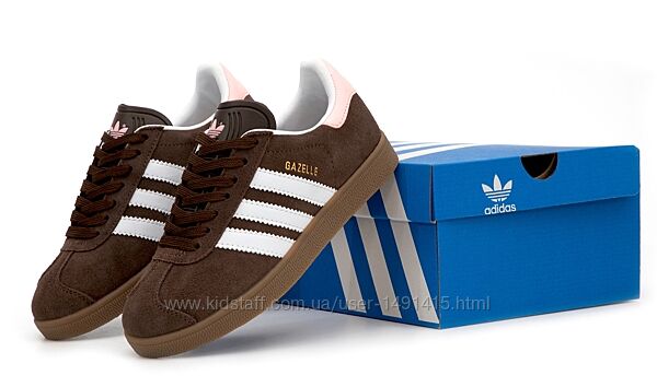 Женские кроссовки Adidas Gazelle. Brown