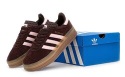 Женские кроссовки Adidas Gazelle Bold. Brown