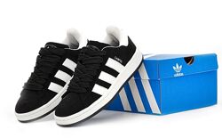 Женские кроссовки Adidas Campus. Black