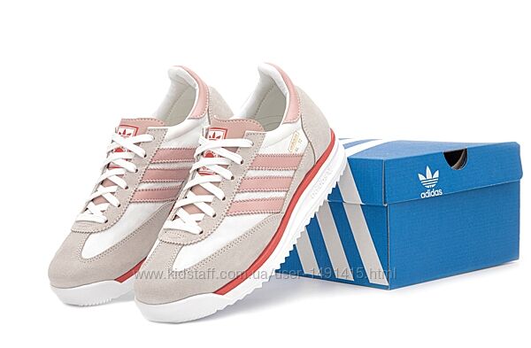 Женские кроссовки Adidas SL 72. White Grey Pink