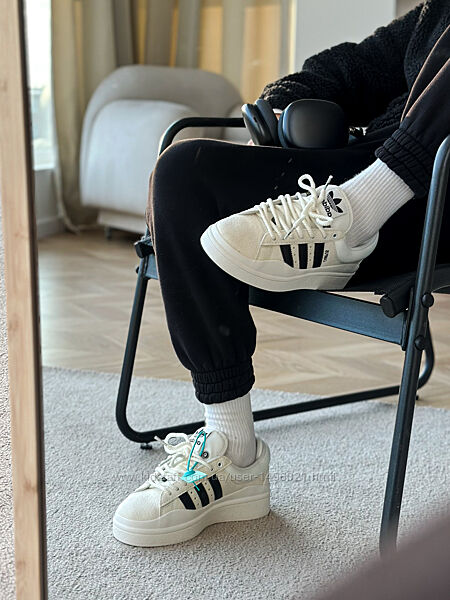 Кросівки Adidas Campus x Bad Bunny White Black 