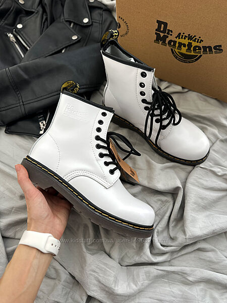 Черевики Dr. Martens White демісезон без хутра 