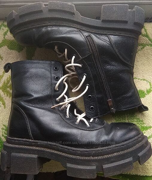 зима женская обувь под сезон ботинки сапоги КОЖА